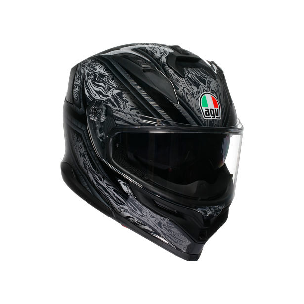 K7 AGV JIST MPLK Asian Fit - DAMASCUS BLACK/SILVER image