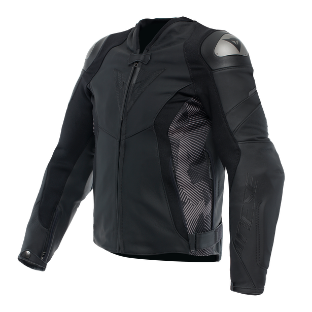 AVRO 5 LEATHER JACKET 604-BLACK/ANTHRACITE image